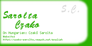 sarolta czako business card